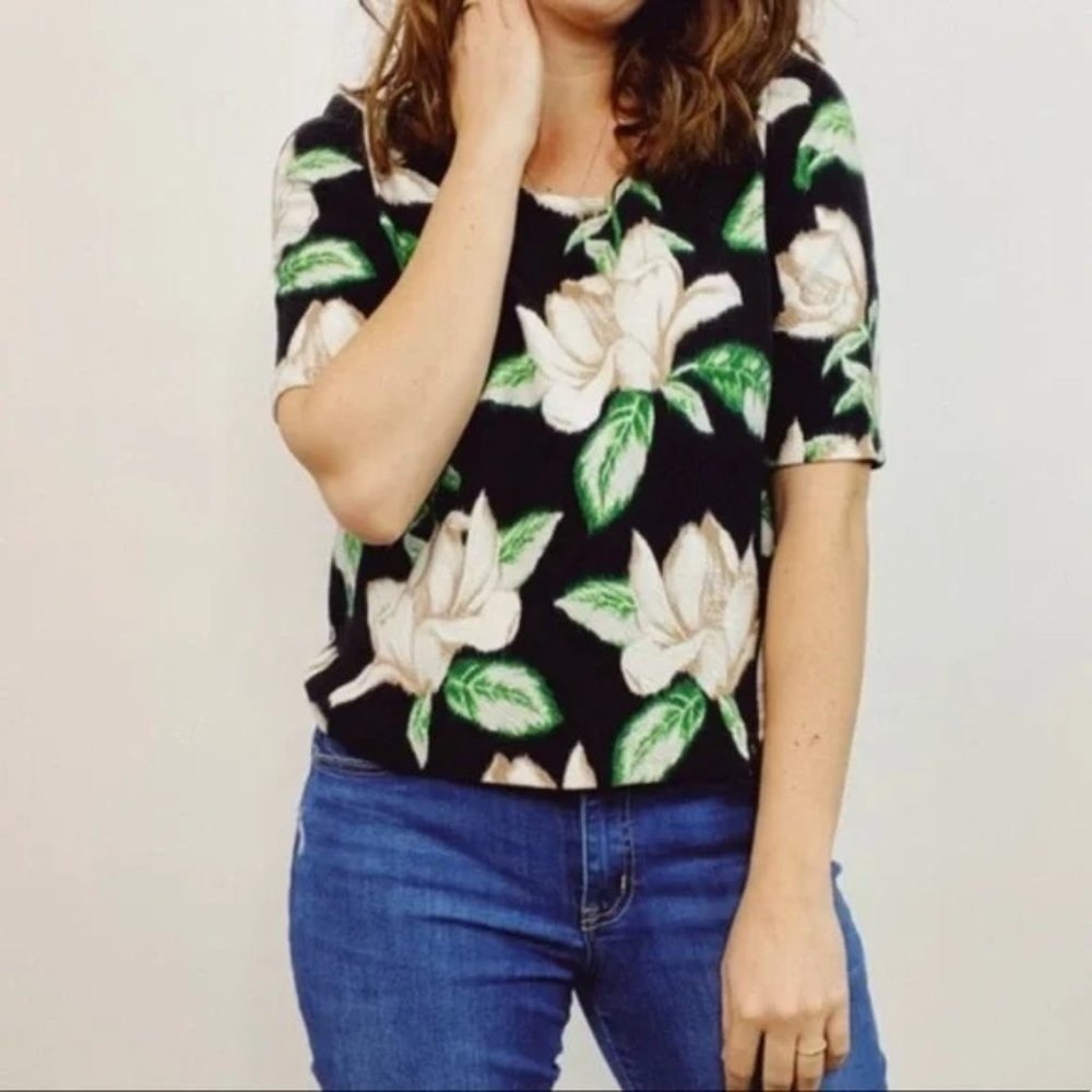 POSTMARK Anthropologie Korbus Magnolia Side Zip Top Large L